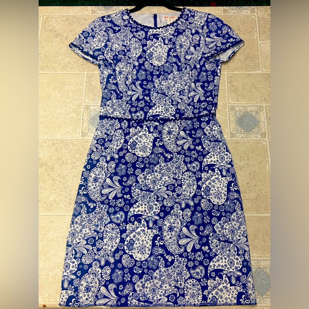Brooks Brothers Red Fleece Paisley Ottoman Dress